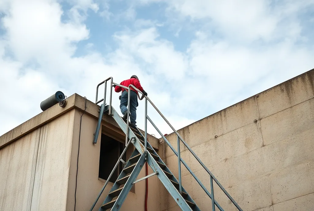 Acceso a la extraccion en una cubierta de Ceuta